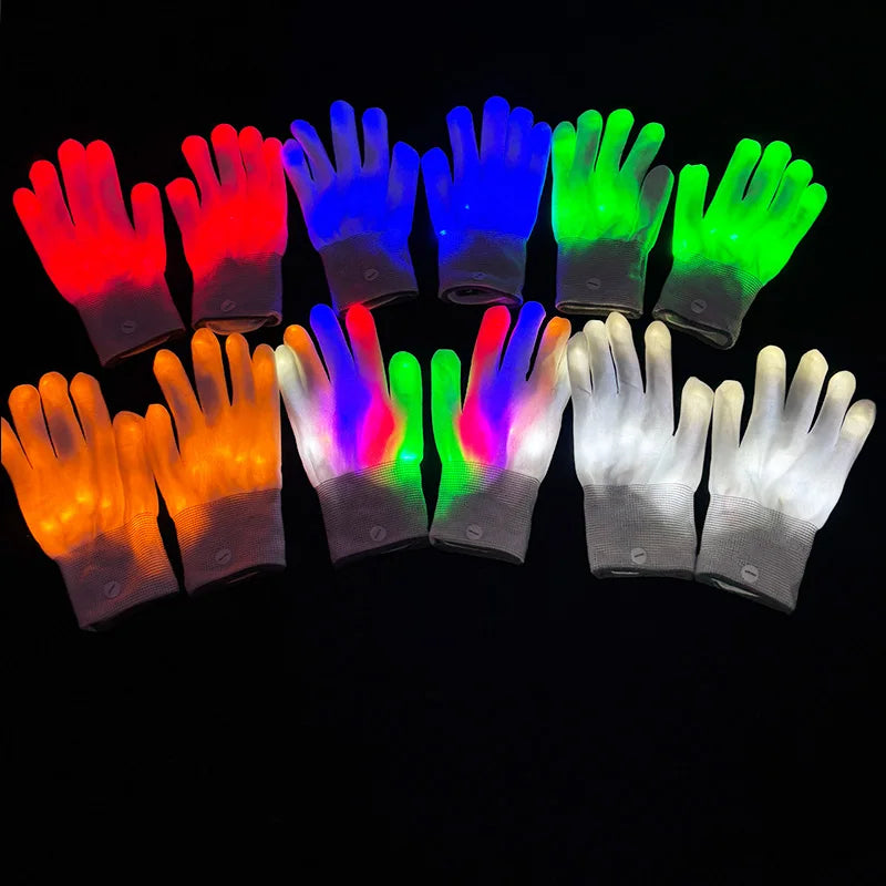 Illuminate Your Halloween with the Wireless LED Neon Purge Mask & Fiber Optic Gloves – Perfect for Carnivals, Cosplay, and Parties!