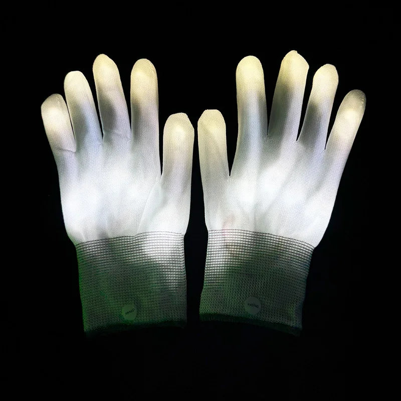 Illuminate Your Halloween with the Wireless LED Neon Purge Mask & Fiber Optic Gloves – Perfect for Carnivals, Cosplay, and Parties!