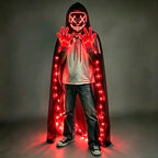 Illuminate Your Halloween with the Wireless LED Neon Purge Mask & Fiber Optic Gloves – Perfect for Carnivals, Cosplay, and Parties!