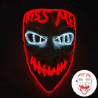 Illuminate Your Halloween with the Wireless LED Neon Purge Mask & Fiber Optic Gloves – Perfect for Carnivals, Cosplay, and Parties!